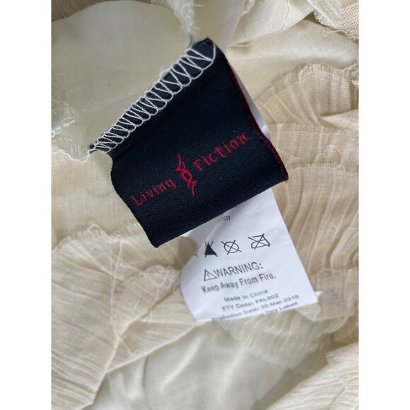 Gothic Baby Dolls Costume Size Large 14-16 Living Fiction Cream Lace Dress NEW - Picture 6 of 9